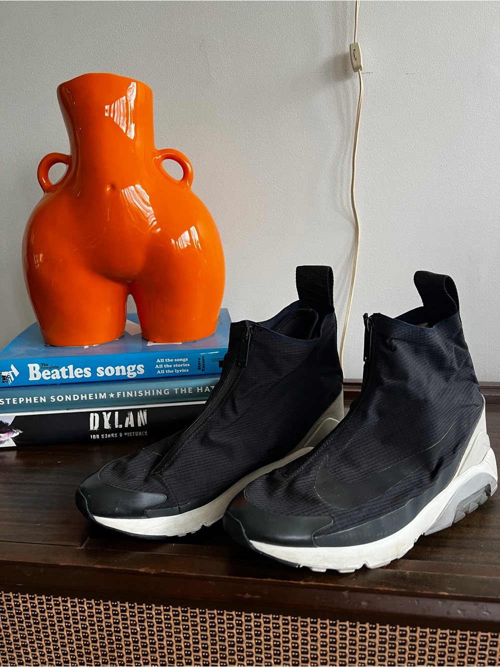Men's Black High-Top Zipper Sneakers NIKE